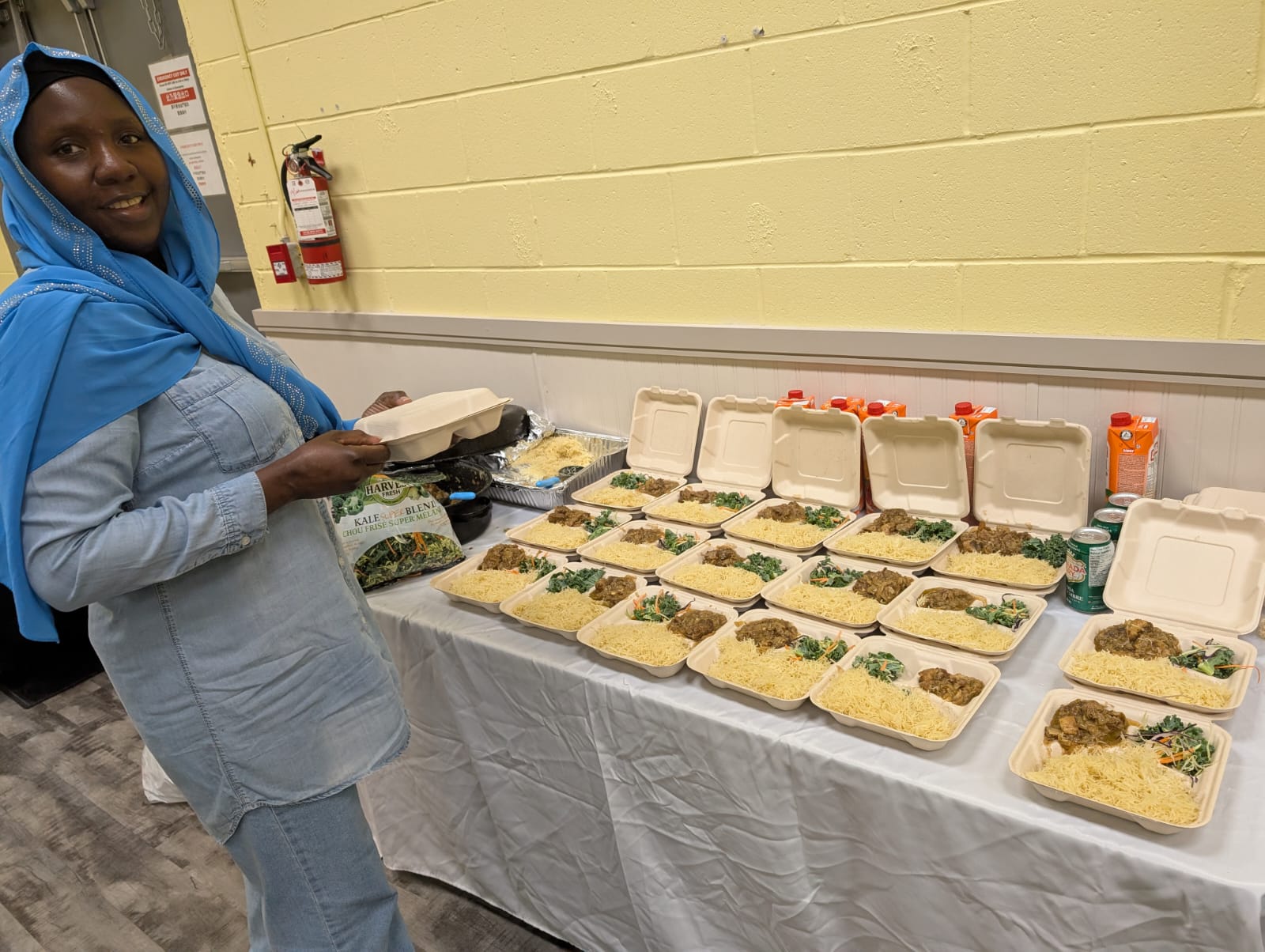 Préparation de repas pour les participants